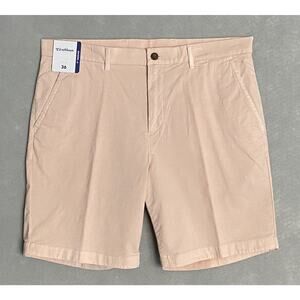 Roundtree & Yorke Caribbean Men's 36 x 9 Shorts Flat Front Stretch Peach NEW